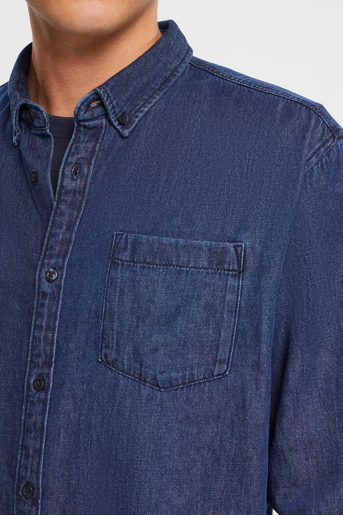 Denim shirt, BLUE DARK WASHED, detail image number 2