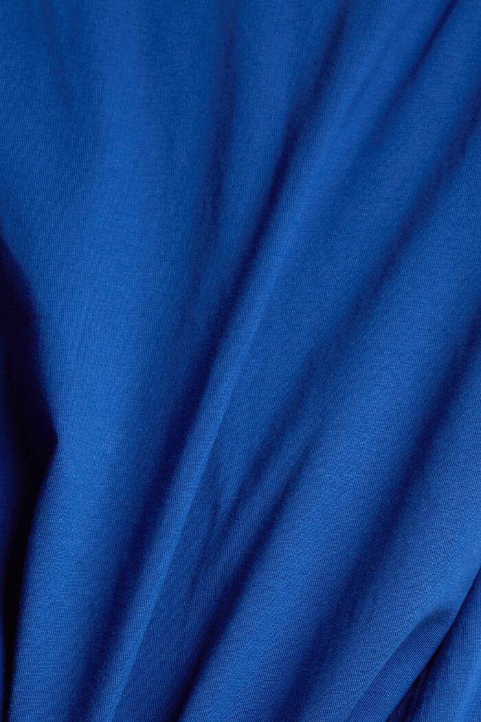 Jersey T-shirt met geborduurd logo, BRIGHT BLUE, detail image number 4