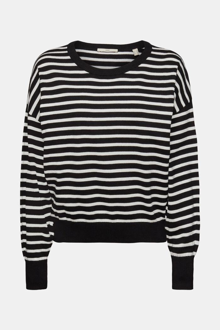 Gestreepte sweater, NEW BLACK, detail image number 6