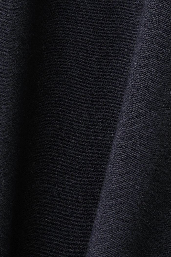 Sweat-shirt à motif cœur géométrique brodé, BLACK, detail image number 5