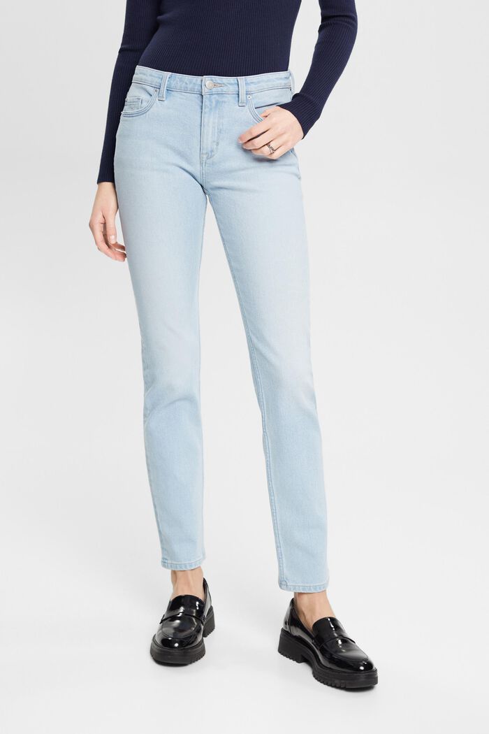 Jeans met rechte pijpen, BLUE BLEACHED, detail image number 0