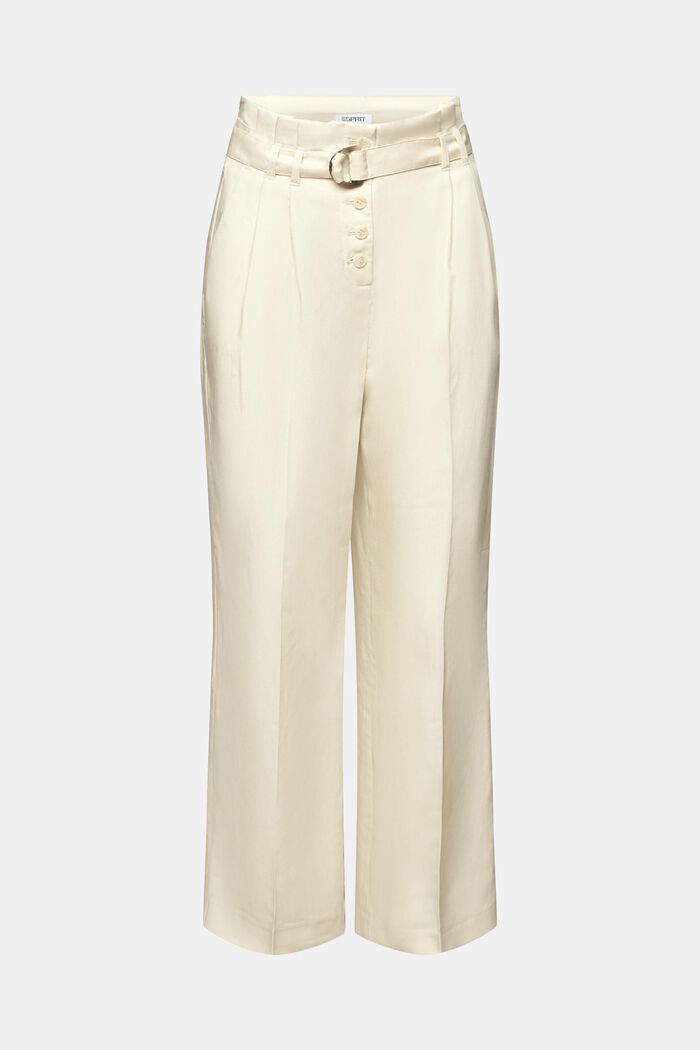 Cropped culotte met hoge taille voor mix & match, SAND, detail image number 7