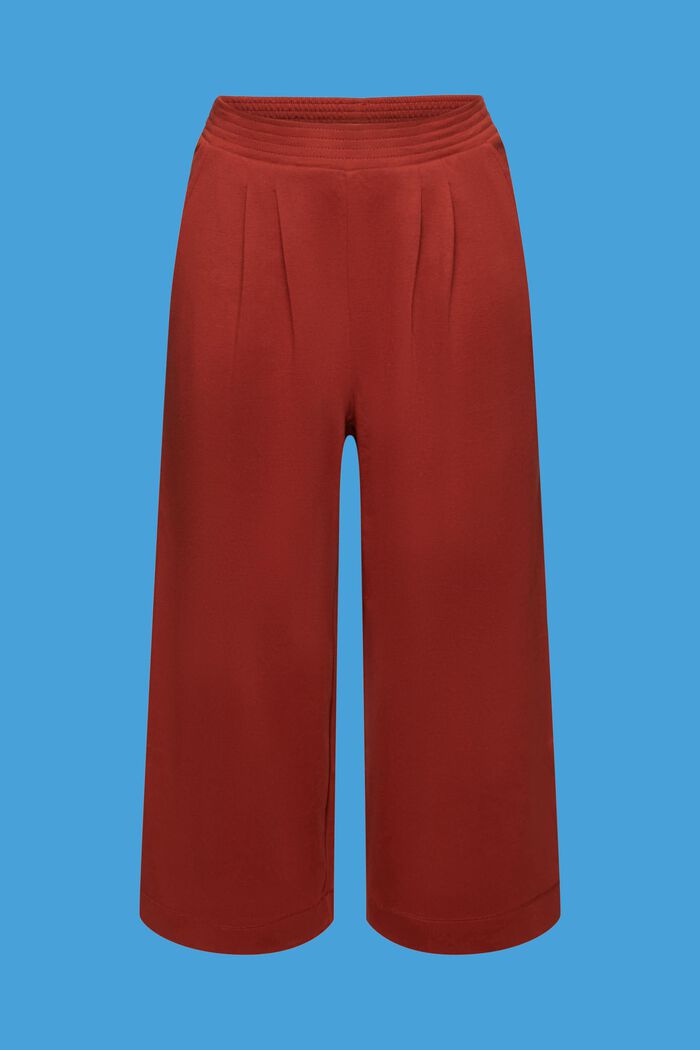 Pantalon raccourci en jersey, 100 % coton, TERRACOTTA, detail image number 7