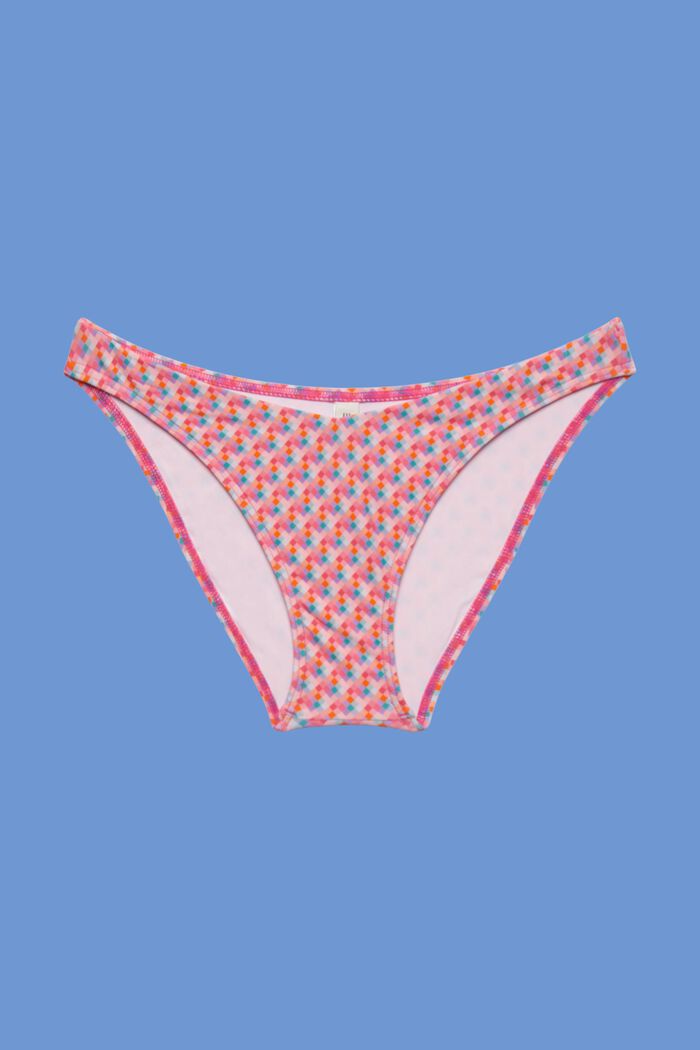 Mini-slip de bikini à motif à géométrique, PINK FUCHSIA, detail image number 3
