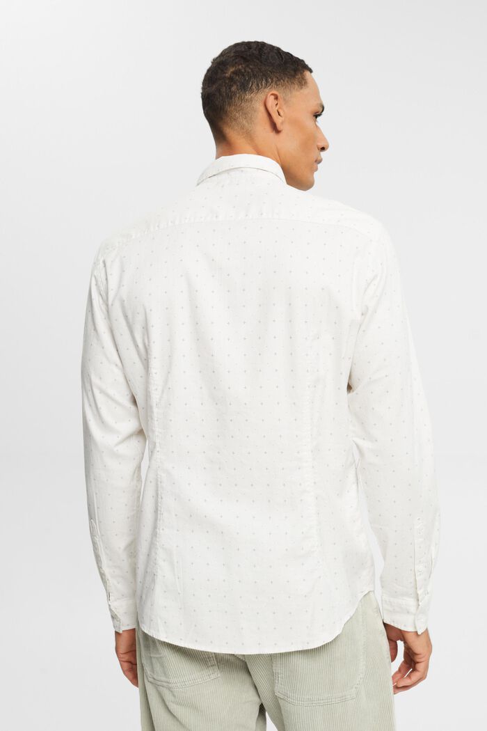 Chemise à col boutonné ornée d’un mini-imprimé, OFF WHITE, detail image number 3