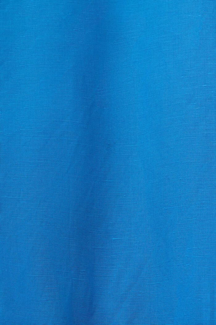 Tuniekjurk met ceintuur, linnenmix, BRIGHT BLUE, detail image number 4
