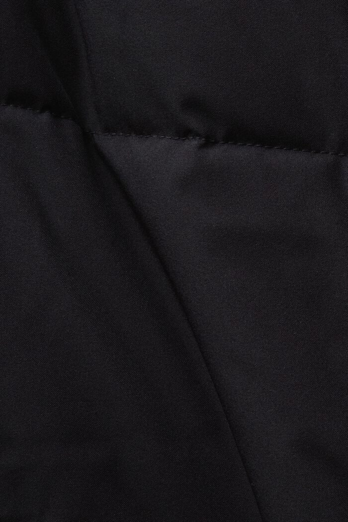 Gewatteerde mantel met dons, BLACK, detail image number 5