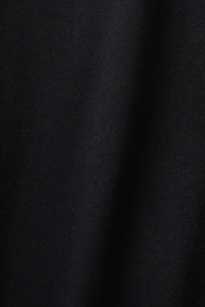 Midi-jurk van een materiaalmix, BLACK, detail image number 4