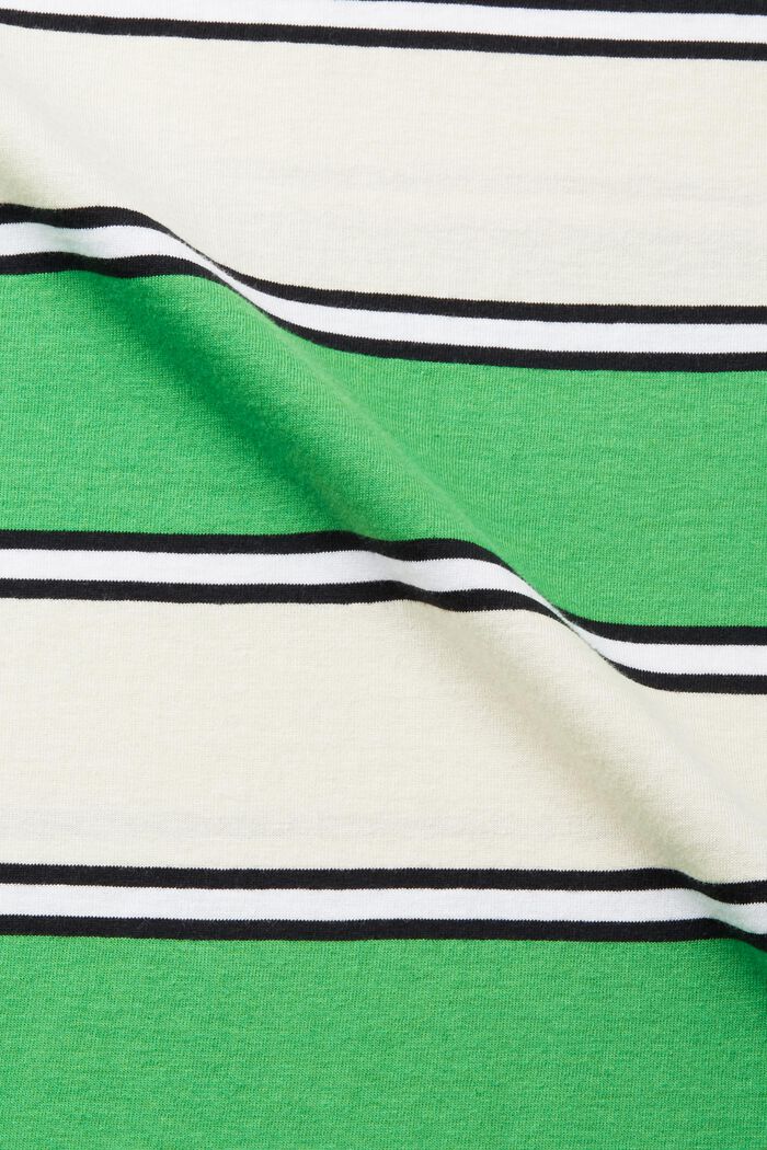 T-shirt rayé en coton durable, GREEN, detail image number 5