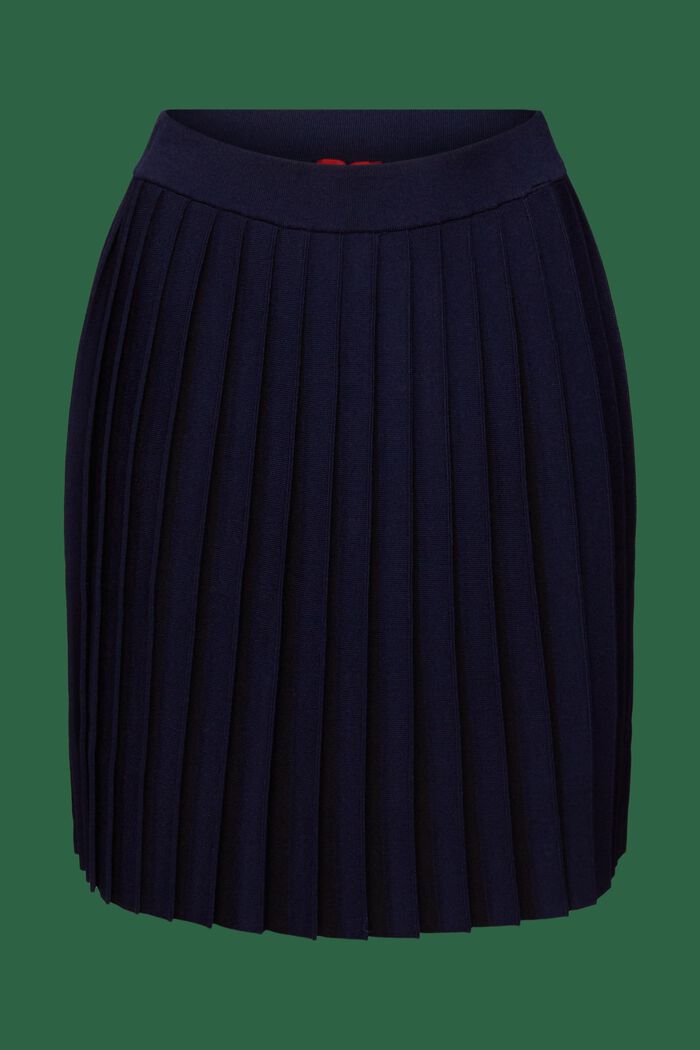 Mini-jupe en maille plissée, NAVY, detail image number 6