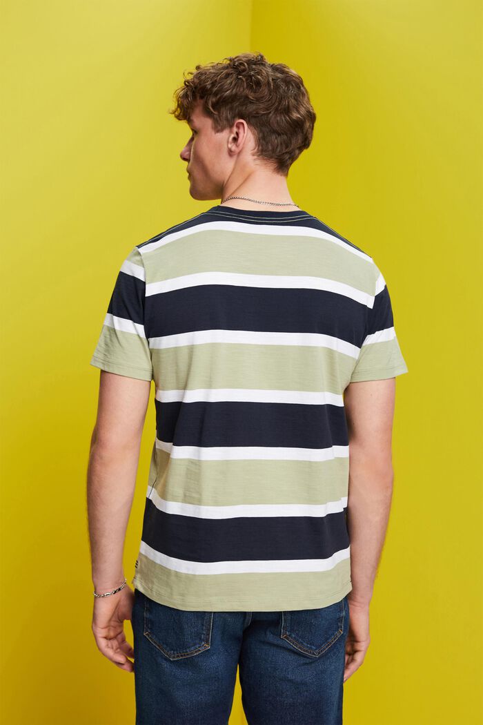 T-shirt en jersey rayé, 100 % coton, LIGHT GREEN, detail image number 3