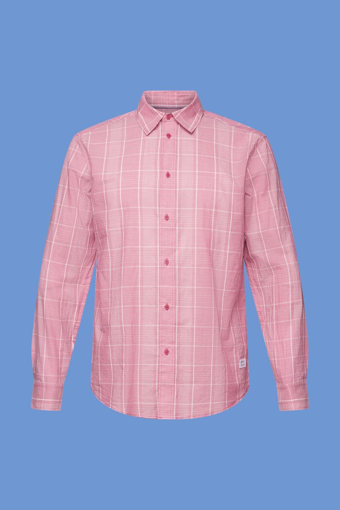 Licht, geruit overhemd, 100% katoen, DARK PINK, detail image number 5