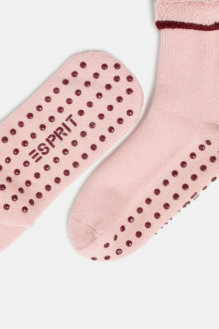 Zachte sokken met stroeve zool, wolmix, ENGLISH ROSE, detail image number 1
