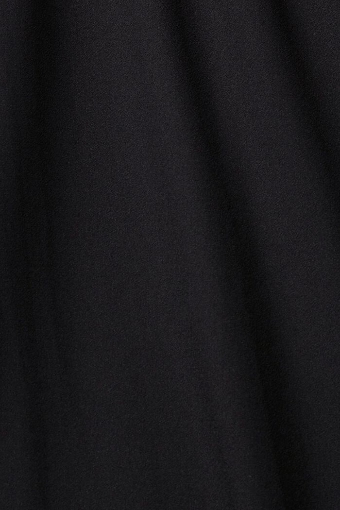 Crêpe jurk met lasercut details, BLACK, detail image number 1