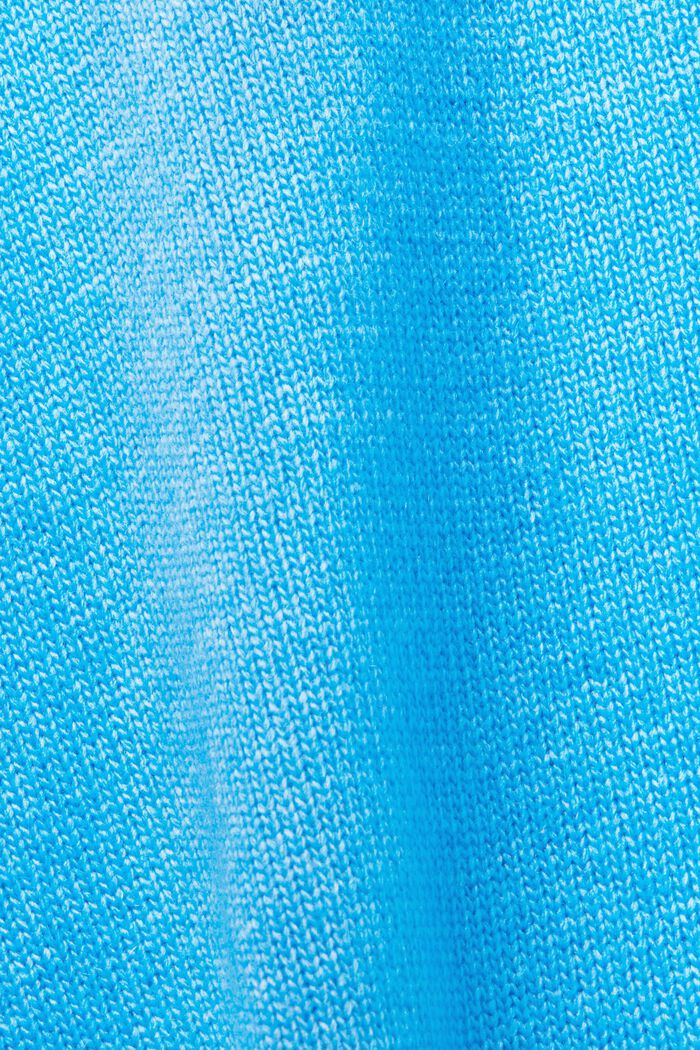 Gebreide trui met ronde hals, BLUE, detail image number 4