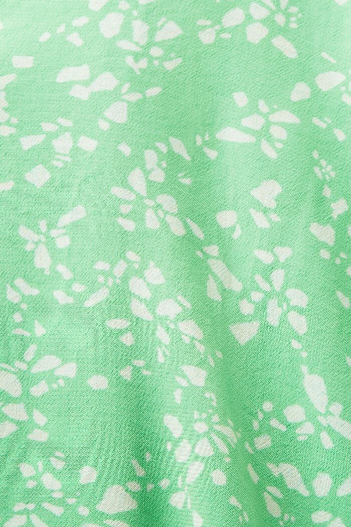 Crêpe blouse met V-hals en print, CITRUS GREEN, detail image number 4