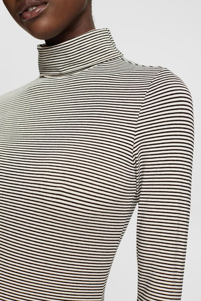 T-shirt à manches longues doté d’un col roulé rayé, NEW OFF WHITE, detail image number 3