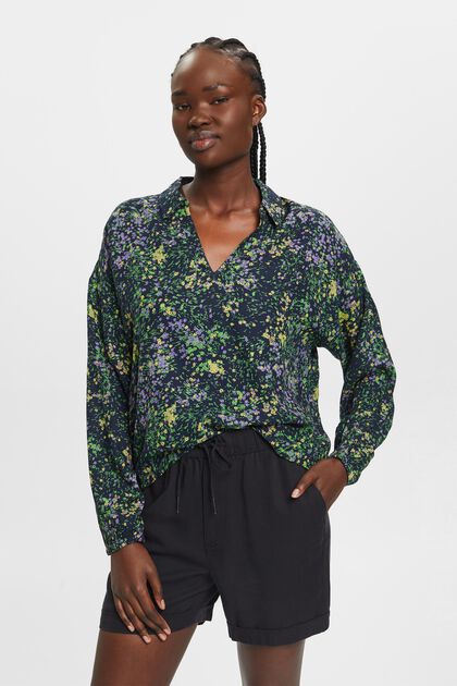 Katoenen blouse met bloemenprint