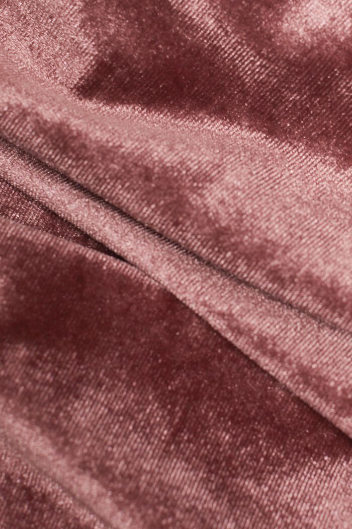 Fluwelen broek met wijde pijpen, BORDEAUX RED, detail image number 5