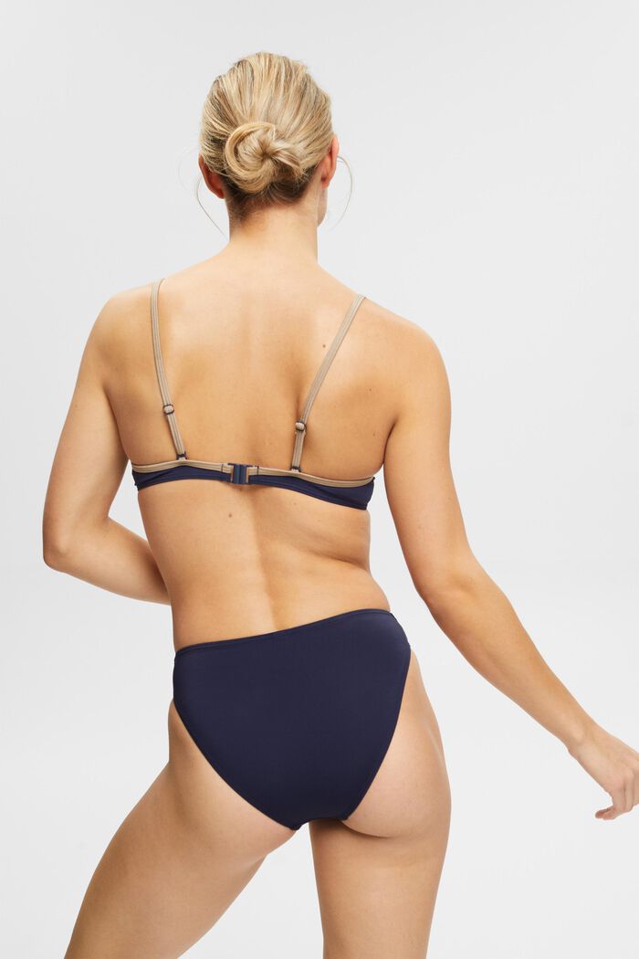 Driekleurige gewatteerde bikinitop met beugels, NAVY, detail image number 2