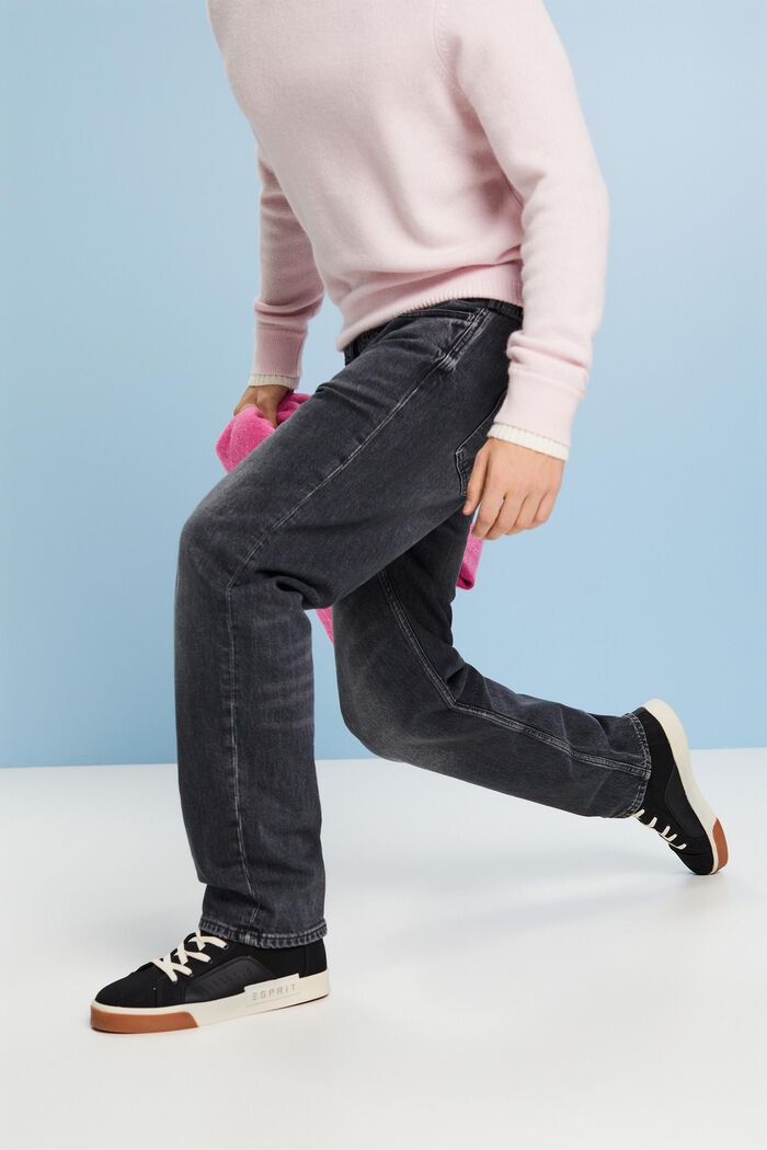 Casual retro jeans met middelhoge taille, BLACK MEDIUM WASHED, detail image number 0