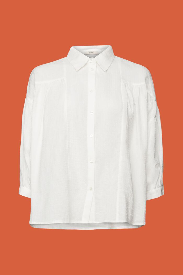 Oversized blouse, 100% katoen, WHITE, detail image number 7