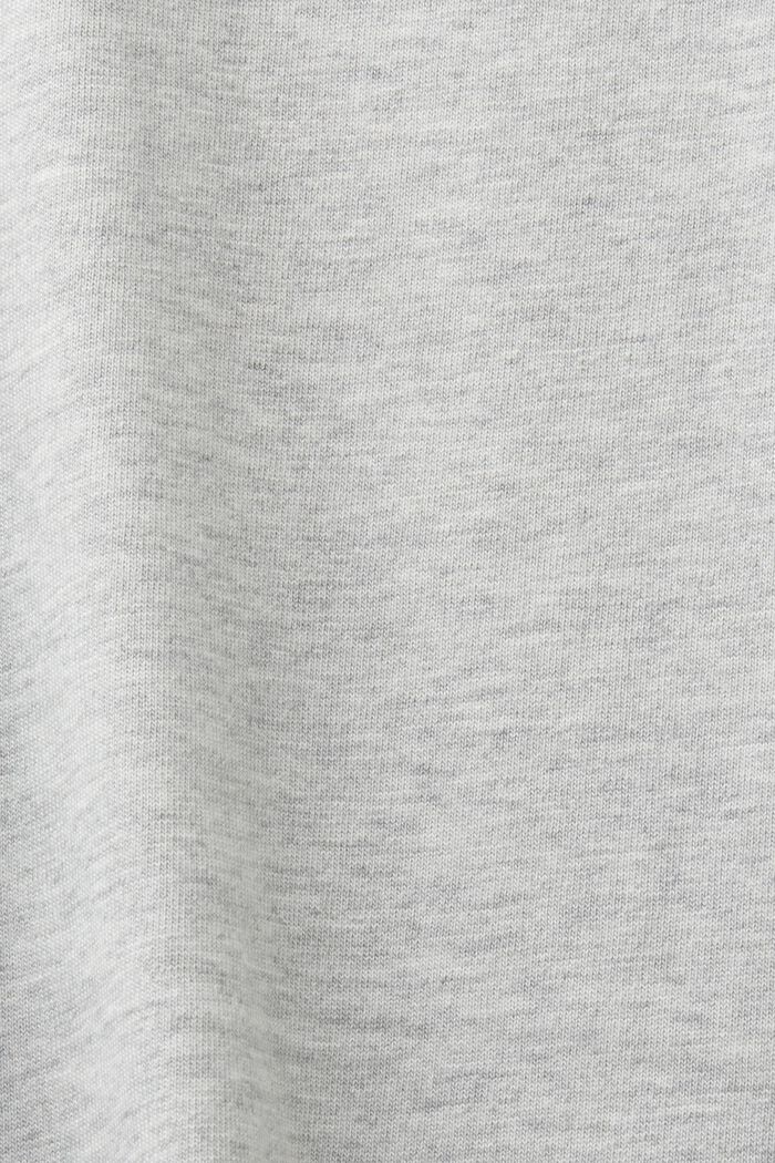 T-shirt van katoen-jersey met tunnelkoord, LIGHT GREY, detail image number 5