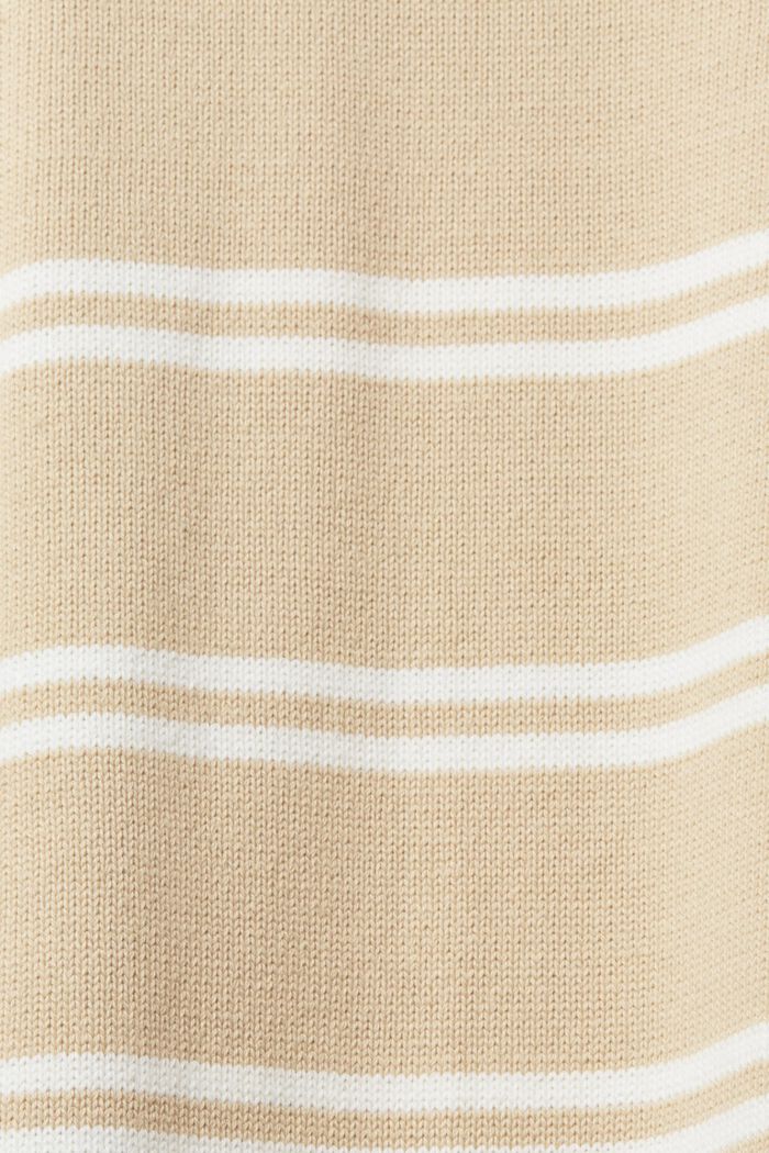 Pull-over à motif rayé, CREAM BEIGE, detail image number 5