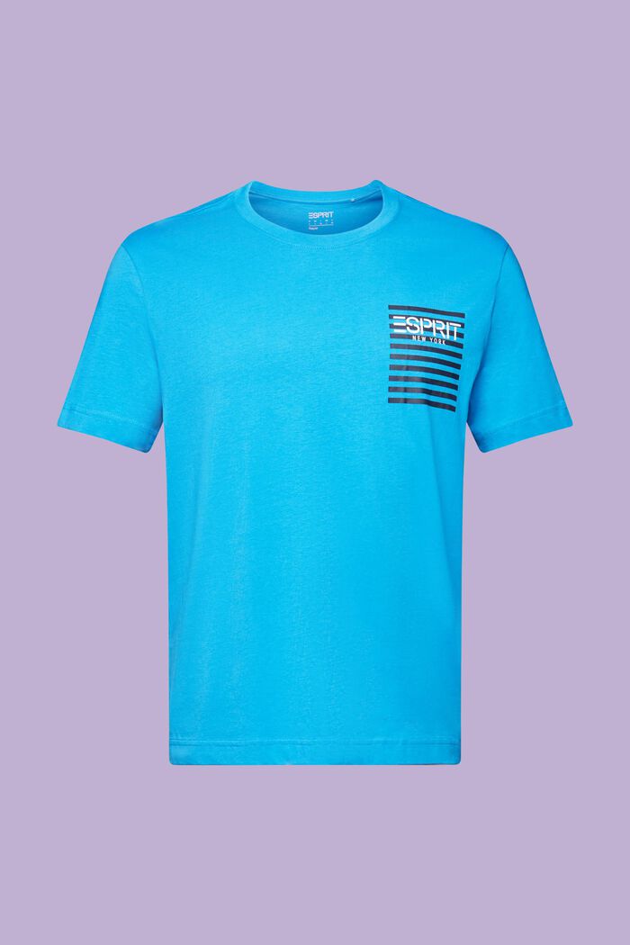T-shirt met logo, BLUE, detail image number 6