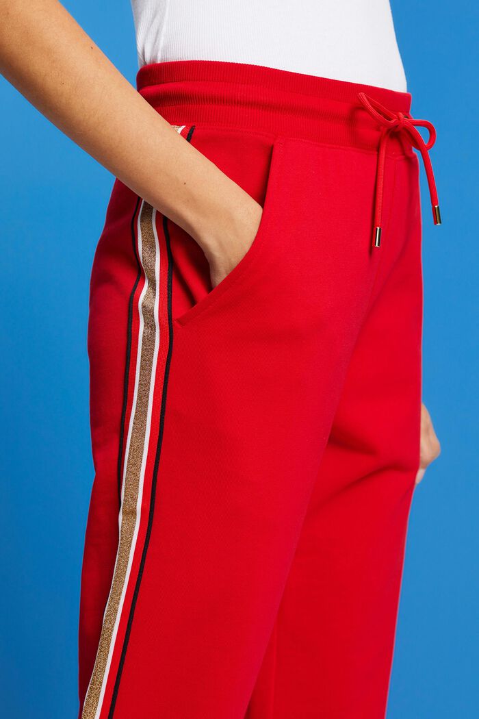 Pantalon de survêtement rayé en coton, RED, detail image number 2