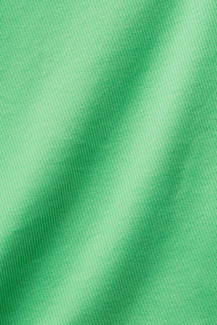 T-shirt court en coton côtelé, CITRUS GREEN, detail image number 5