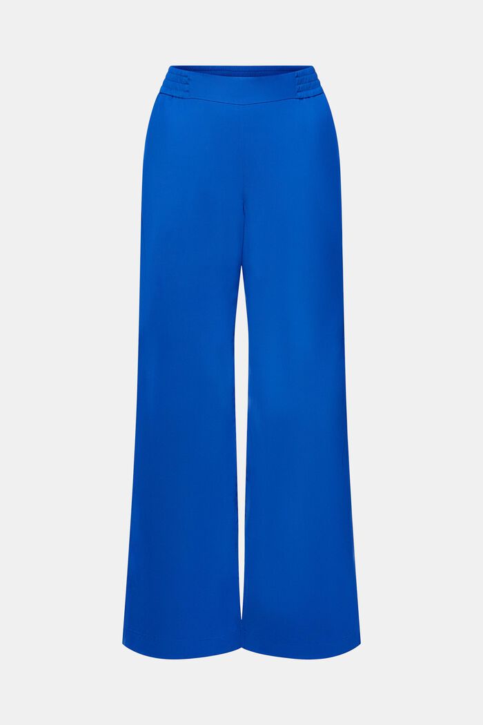 Pull-on broek van twill met wijde pijpen, BRIGHT BLUE, detail image number 7