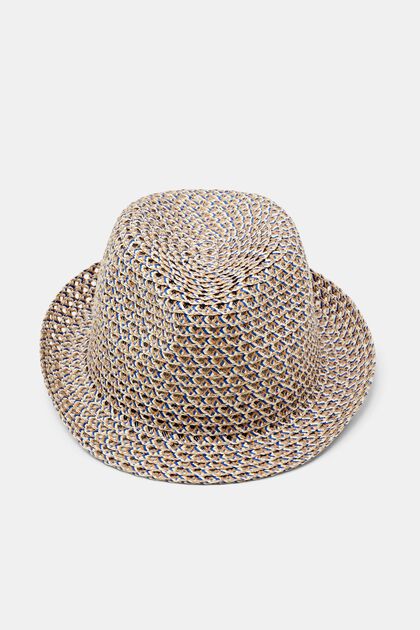 Veelkleurige bucket hat van stro