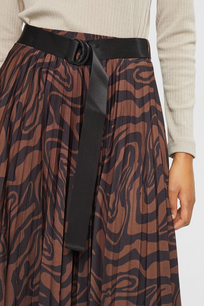 Jupe plissée dotée d’une ceinture intégrée, BLACK, detail image number 2