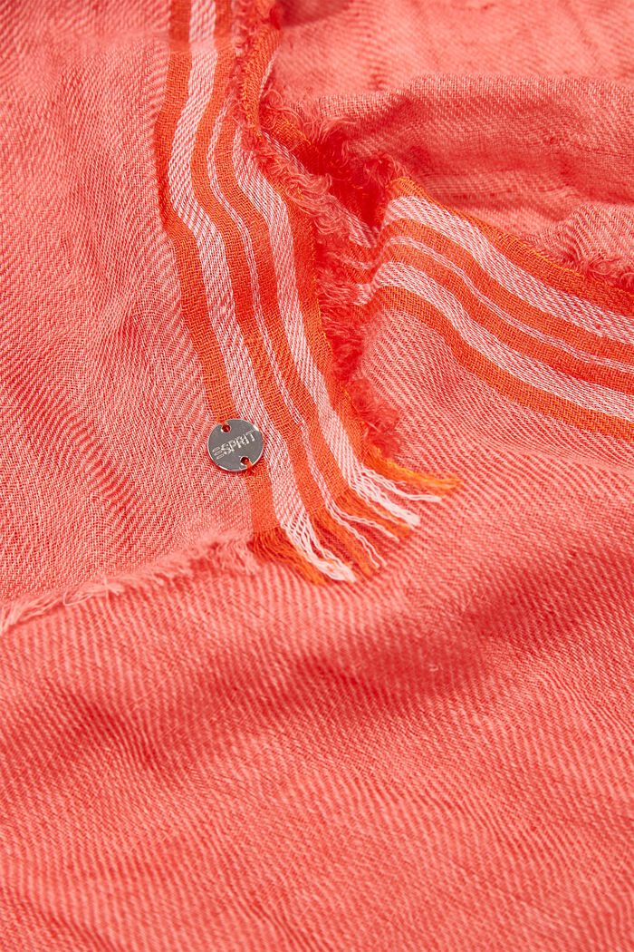 Sjaal van een linnenmix, CORAL, detail image number 1