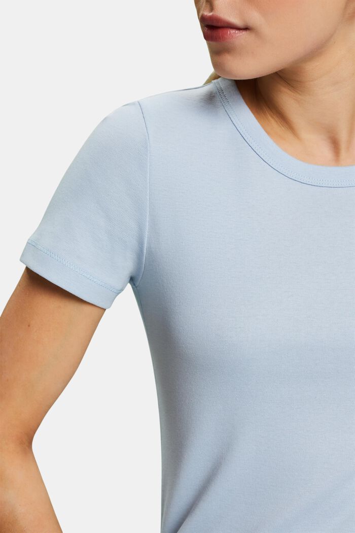 Katoenen T-shirt met korte mouwen, LIGHT BLUE, detail image number 3