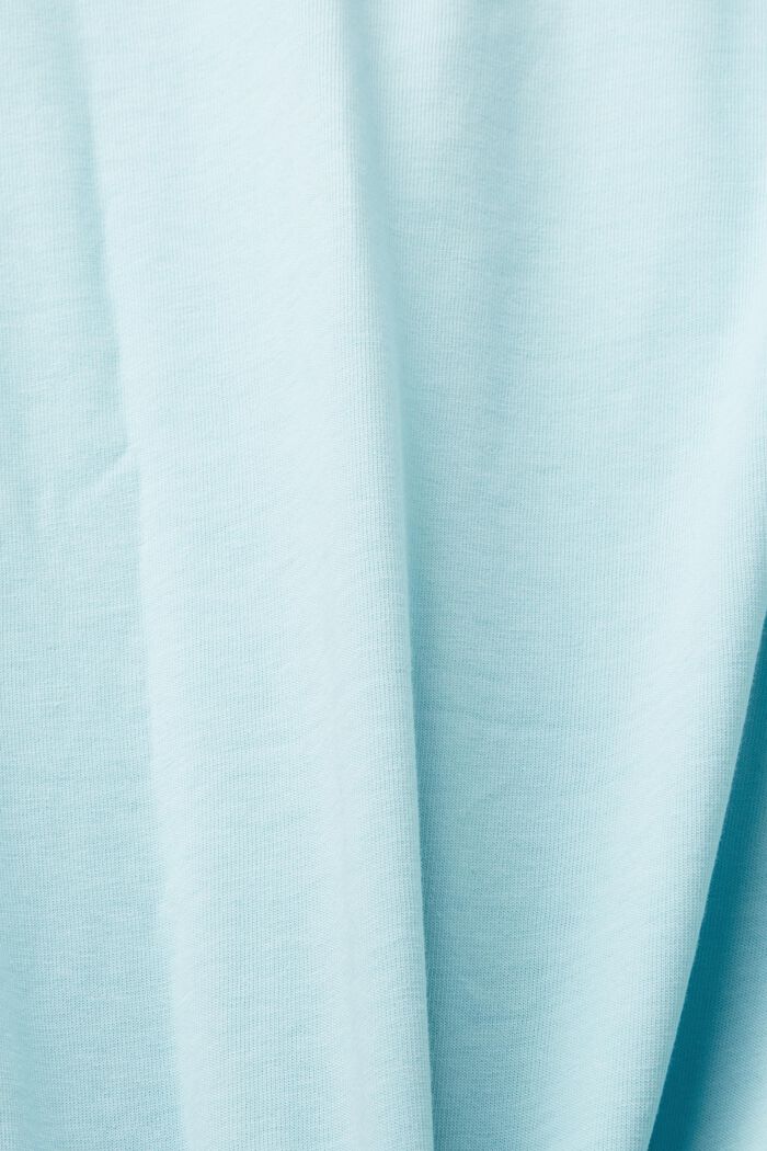 Jersey T-shirt met print, 100% katoen, LIGHT TURQUOISE, detail image number 4