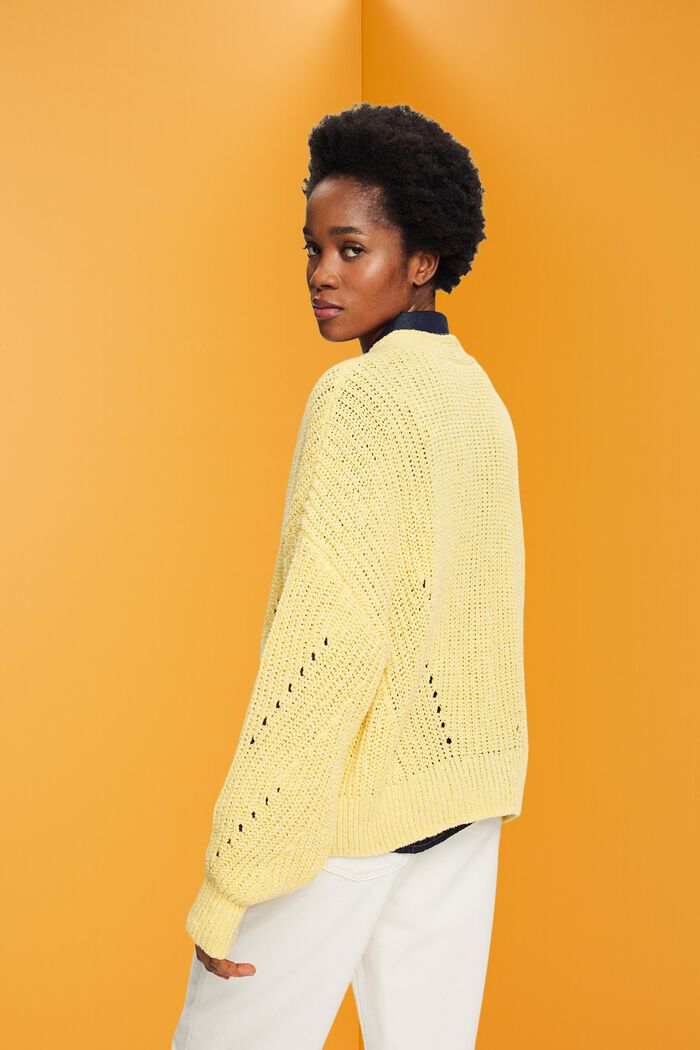 Cardigan en maille ample, LIGHT YELLOW, detail image number 3