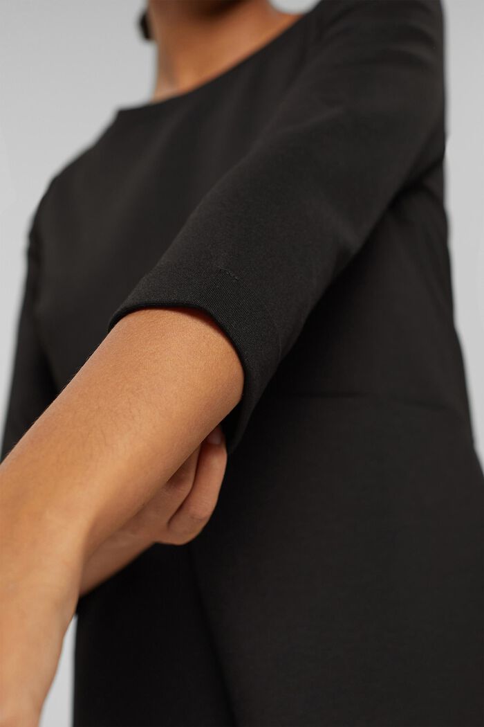 Jersey jurk met LENZING™ ECOVERO™, BLACK, detail image number 3