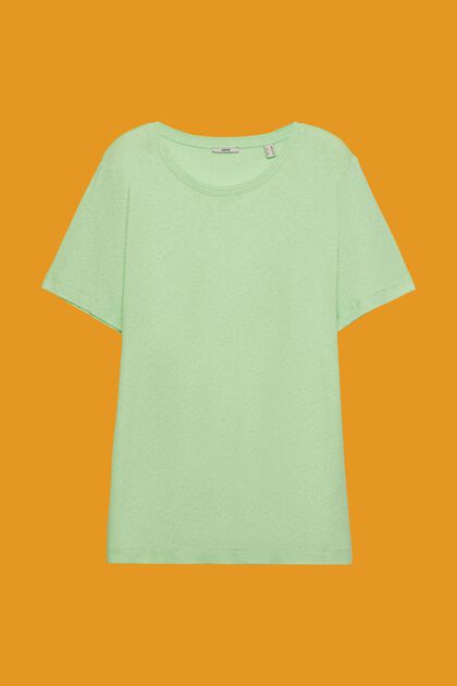 T-shirt CURVY en mélange de coton et de lin