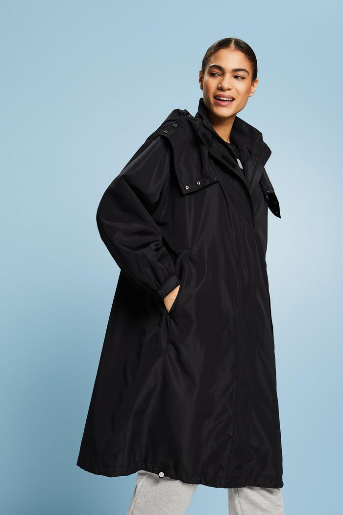 Manteau à capuche amovible, BLACK, detail image number 4