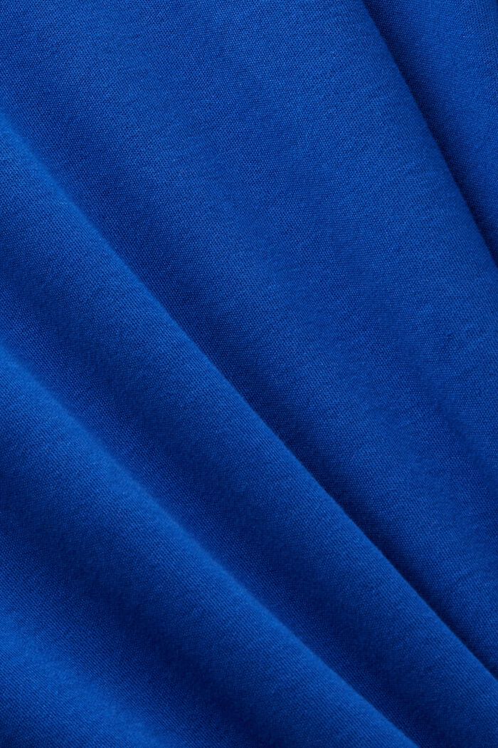 Gewatteerde T-shirtjurk van katoen, BRIGHT BLUE, detail image number 4