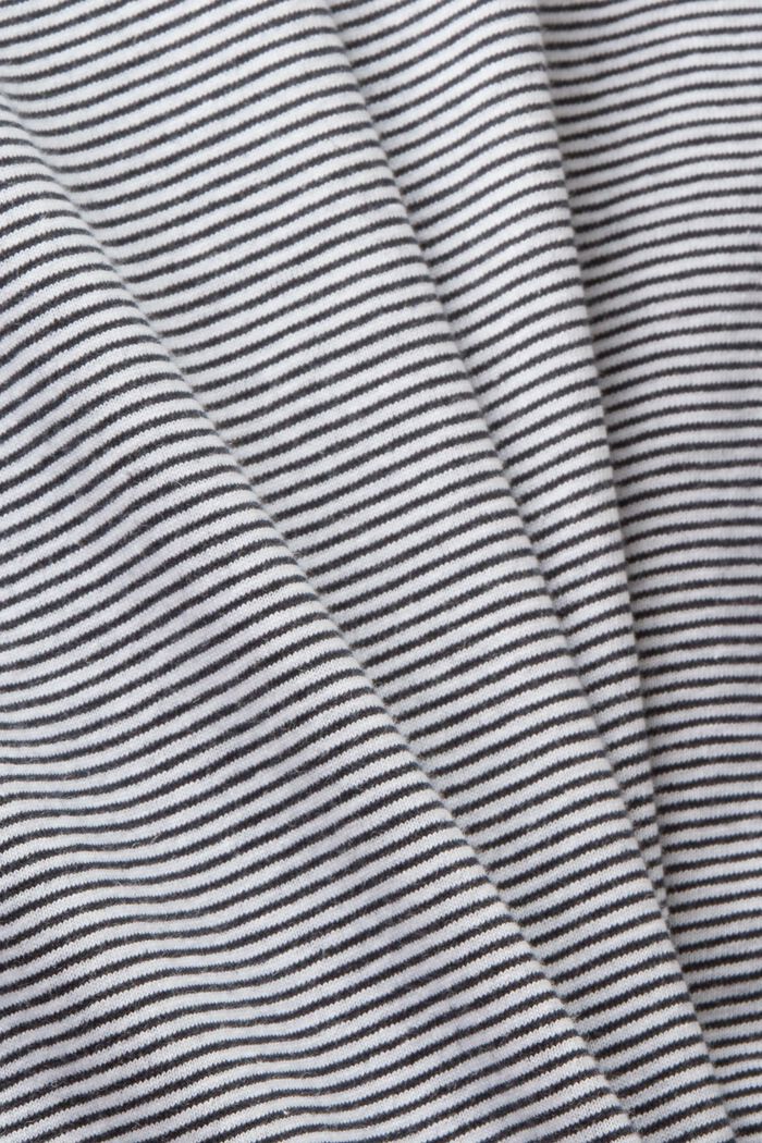 Polo en jersey rayé, mélange de coton et de lin, NAVY, detail image number 5