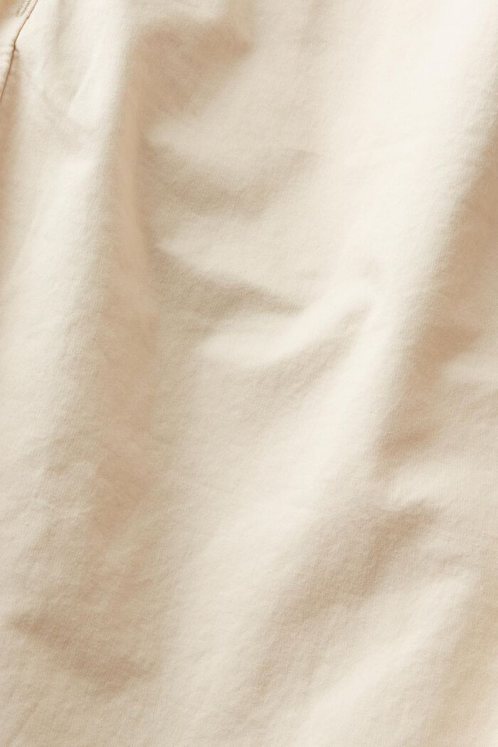Popeline broek met wijde pijpen, CREAM BEIGE, detail image number 6