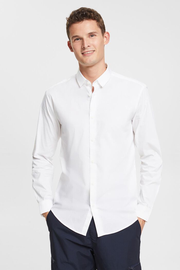 Shirt met slim fit, WHITE, detail image number 1
