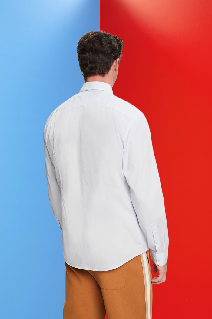 Slim fit katoenen overhemd, LIGHT BLUE, detail image number 3