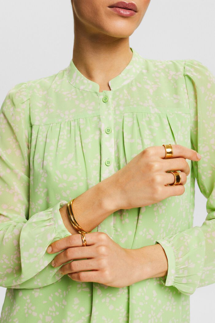 Mini-robe en mousseline imprimée, LIGHT GREEN, detail image number 3