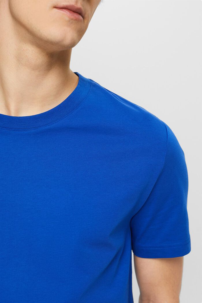 T-shirt van jersey met ronde hals, BRIGHT BLUE, detail image number 2