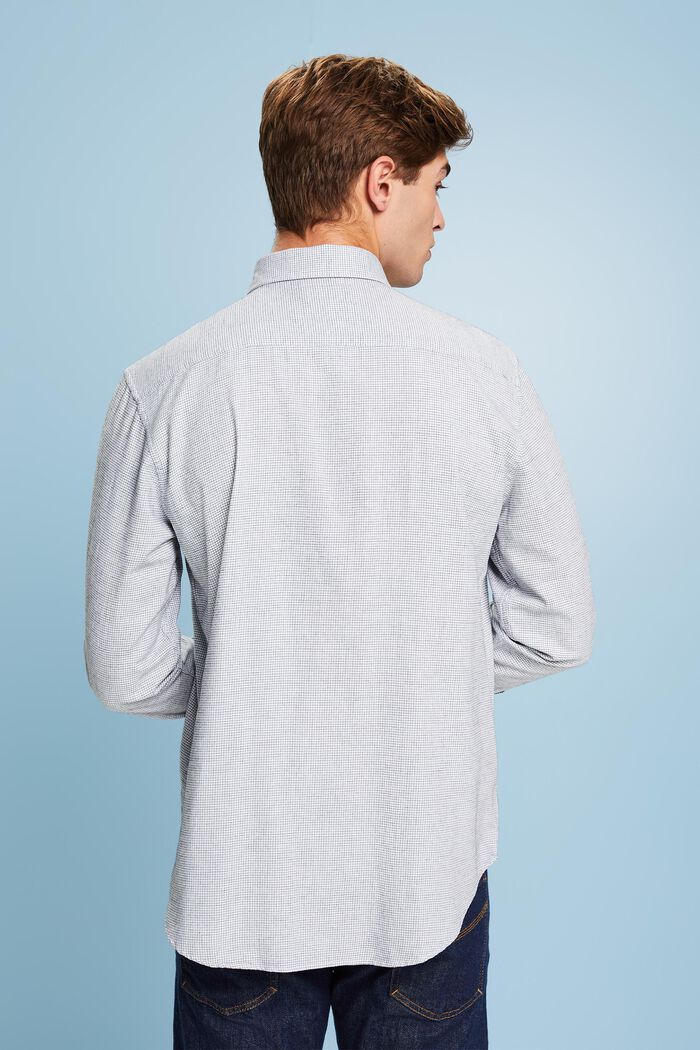 Regular fit-overhemd met ruitjes van katoen, WHITE, detail image number 2