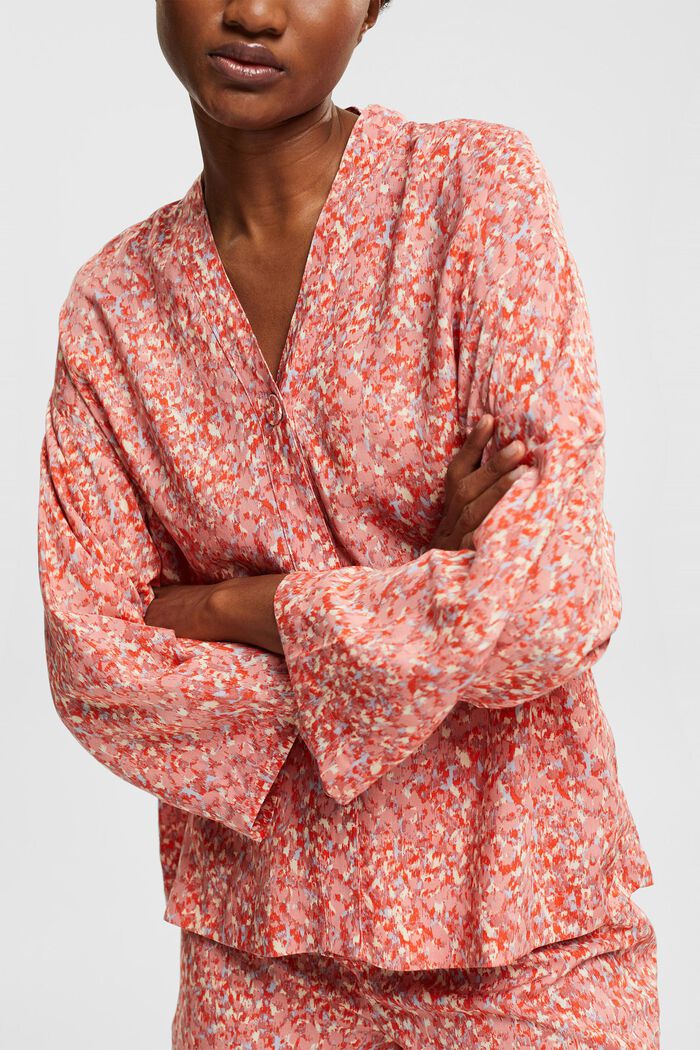 Pyjama met stippen, LENZING™ ECOVERO™, TERRACOTTA, detail image number 0